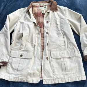 Vintage LL Bean Canvas Jacket Size Small Petite
